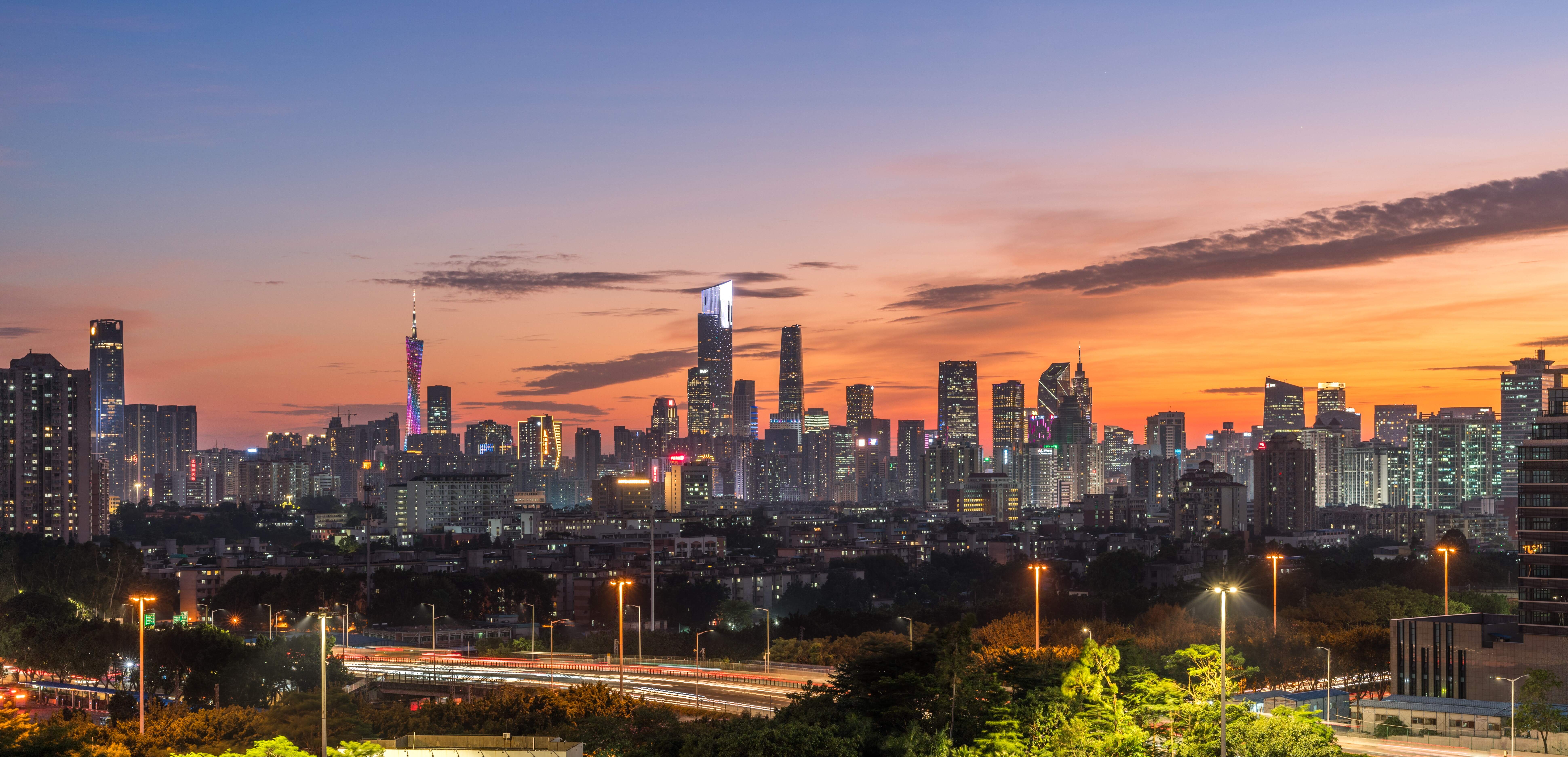background image of a downtown city